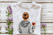 American Girls with coffee clipart, an Illustration by Rose Art (Thumbnail 3 of 7)
