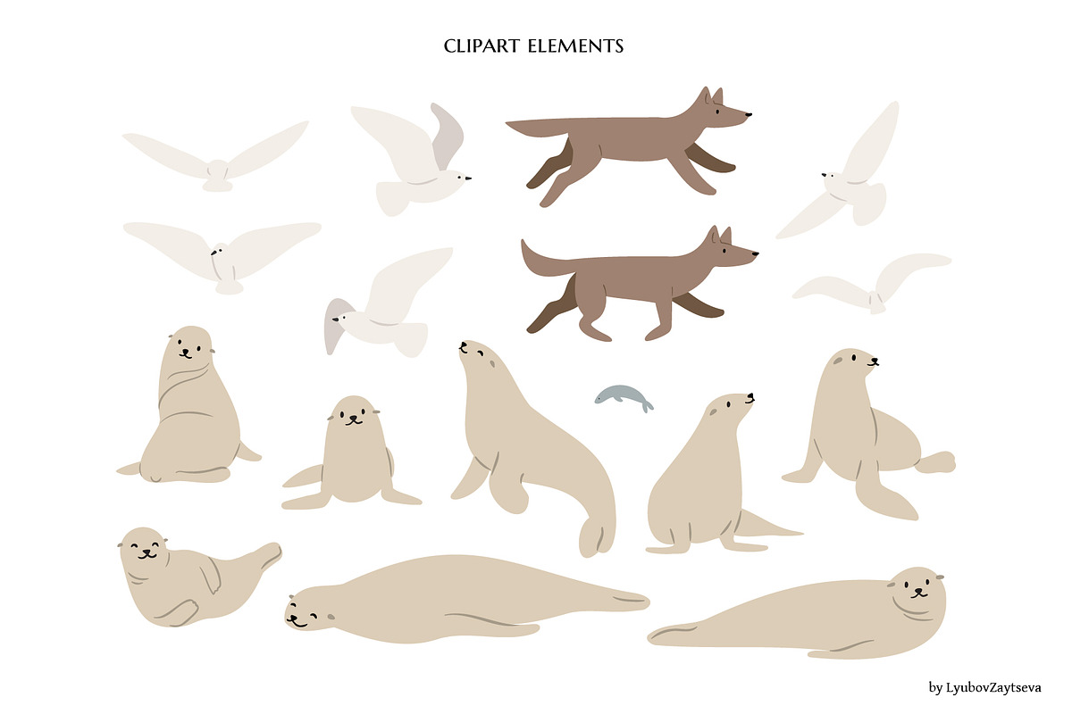 coastal landscape creator clipart, a Person Illustration by LyubovZaytseva (Photo 6 of 18)