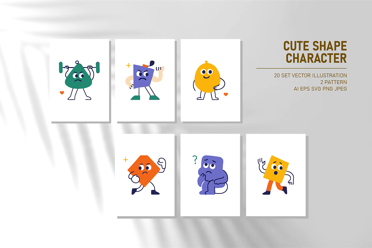 Cute Shape Character, a Graphic by HunEyy (Photo 1 of 10)