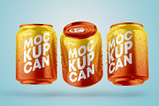 250ml 6 Small Metallic Can Mockups, a Product Mockup by Graphic Bird (Thumbnail 6 of 9)