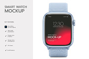 Smart Watch Mockup Template, a Wearable Device Mockup by graphypix (Thumbnail 2 of 4)