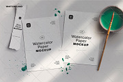 Two A5 Watercolor Paper Mockup, a Product Mockup by Custom Scene (Thumbnail 10 of 10)