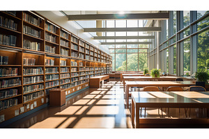 books medical library ai generated, a School & Education Photo by pikepicture