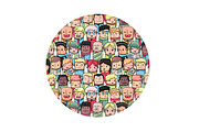 Seamless people pattern 2, a Pattern Graphic by Beatriz Gascón (Thumbnail 2 of 5)