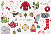 Cozy Winter Watercolor Set, an Illustration by PetiteMarket (Thumbnail 3 of 3)