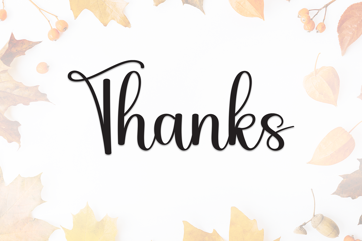 Thanksgiving | Script Font, a Handwritten Font by Scratchones (Photo 9 of 9)