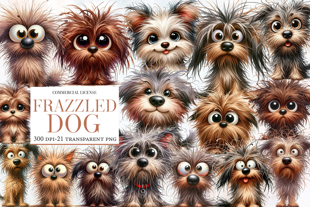 Frazzled Dog Clip Art, an Illustration by Designworld (Photo 1 of 6)