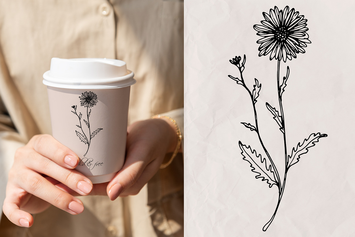 Wildflowers Procreate Stamps, a Brush Add-On by Dervik Art Store