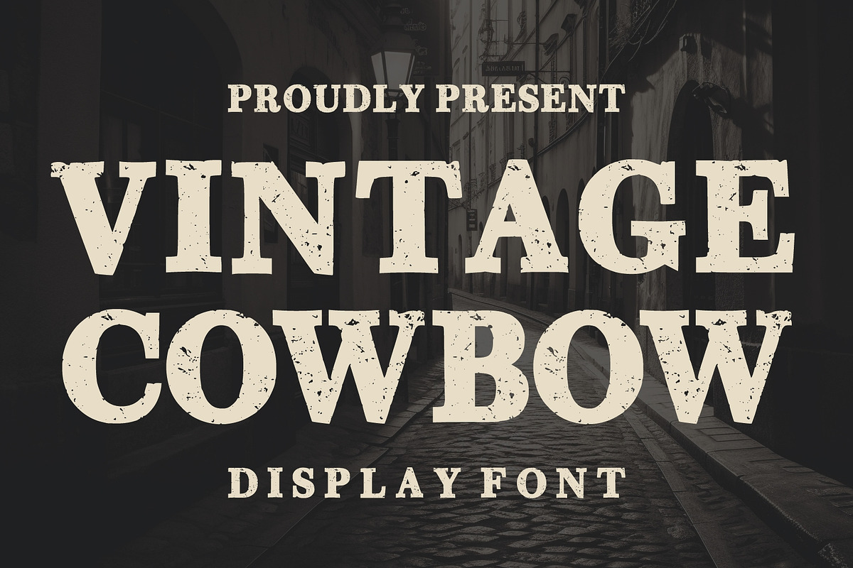 Vintage Cowboy Western Display Font, a Slab Serif Font by Fourteen Letter (Photo 1 of 7)