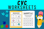CVC Words Worksheets - Picture Cards, a Templates & Theme by Premium Digital Templates (Thumbnail 3 of 3)