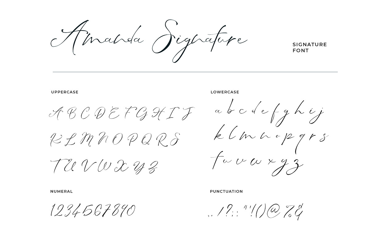 Amanda Signature Handwritten Font, a Script Font by UICreative (Photo 4 of 5)