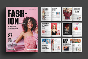 Fashion Magazine Design Layout, a Magazine Template by E-Type