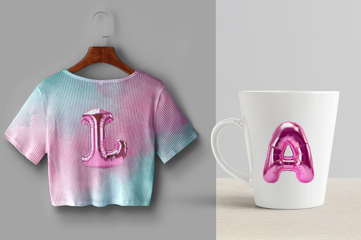 Pink Balloon Alphabet PNG Clipart, an Object Graphic by NataKa (Photo 5 of 7)