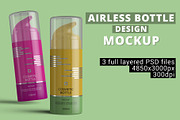 Airless Pump Cosmetic Bottle Mockup, a Cups & Container Mockup by Digitalphaser (Thumbnail 1 of 5)