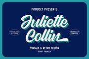 Juliette Collin - Vintage Font Famil, a Script Font by Grezline Studio (Thumbnail 1 of 13)