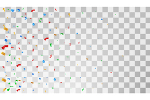 Colorful confetti falling with 3d, an Illustration by Abscent