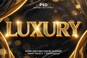 Luxury Gold Text Effect PSD Template