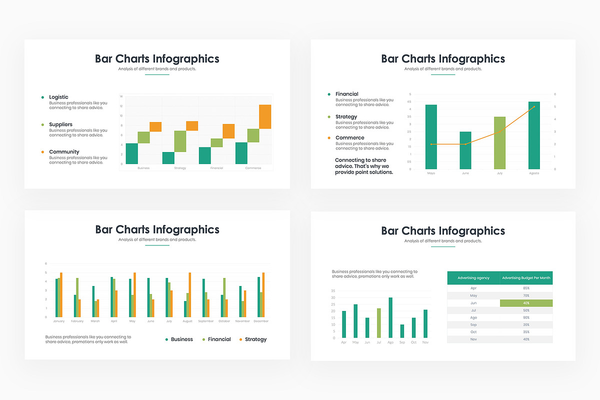 Bar Charts Infographics - PowerPoint, a Presentation Template by slidequest (Photo 6 of 6)