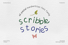 Oil Pastel Font Scribble Stories