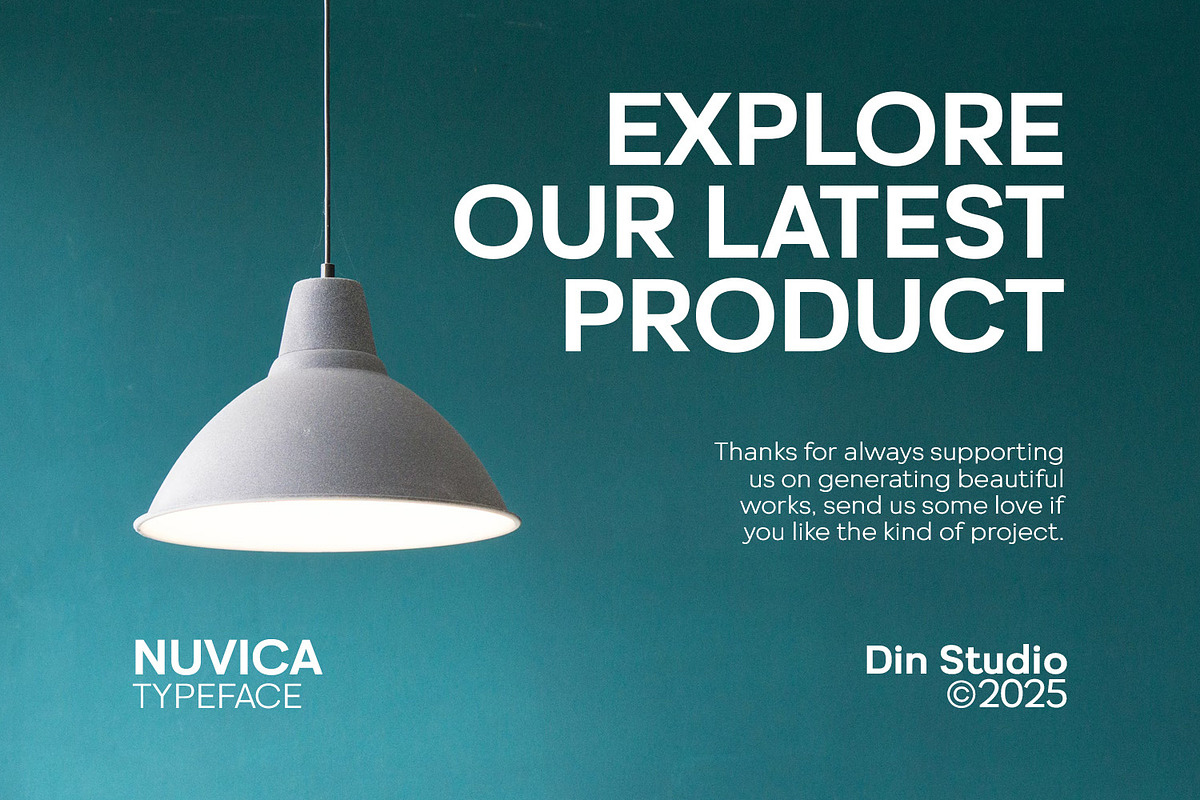 Nuvica, a Sans Serif Font by din-studio.com (Photo 15 of 15)