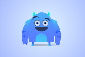 Blue Monster For Animation