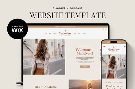 Blog, Podcast Wix Website Template