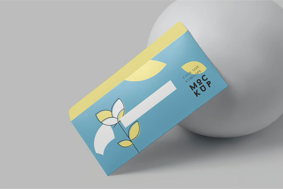 Cash Size Envelope Mockups, a Packaging Mockup by megostudi0 (Photo 2 of 7)