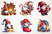 Christmas Gnome Sublimation Clipart, an Illustration by RobertsArt (Thumbnail 4 of 7)