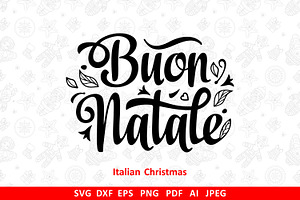 Buon Natale Svg Italian Christmas