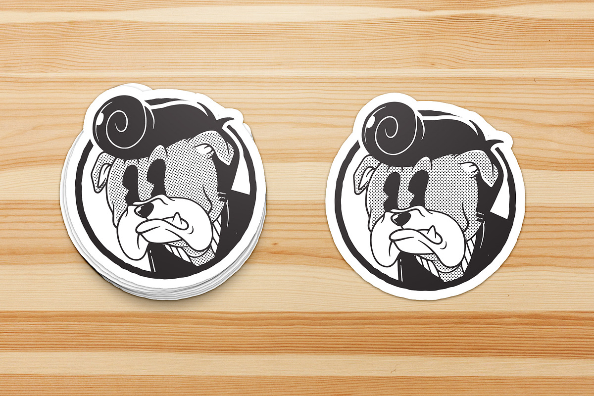 bad boy bulldog retro mascot, an Animal Illustration by Judsart (Photo 3 of 3)