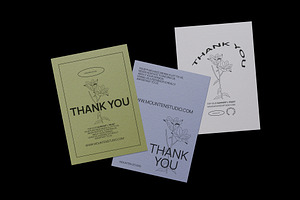 postcard thank you card collection, a Stationery Template by Replika Machine