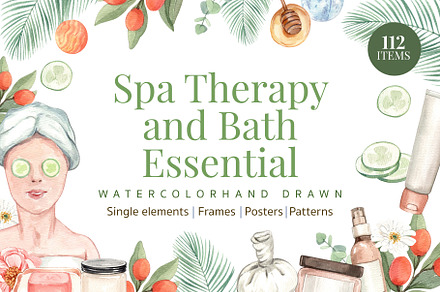 Spa Therapy and Bath Essential, a Healthcare Illustration by CreativeValuation