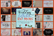 Wedding Collection Font Bundles, a Script Font by yanindesign (Thumbnail 1 of 10)