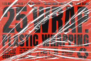 25 Thin Plastic Wrap Overlays, a Texture Graphic by pixelbuddha.net