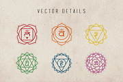 Chakra Symbols Vector Set, a Healthcare Illustration by S K Y B O X (Thumbnail 2 of 12)