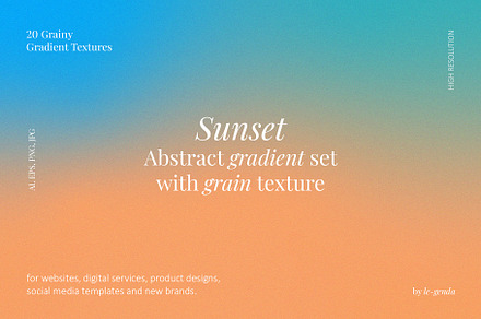 20 Sunset Gradients Set