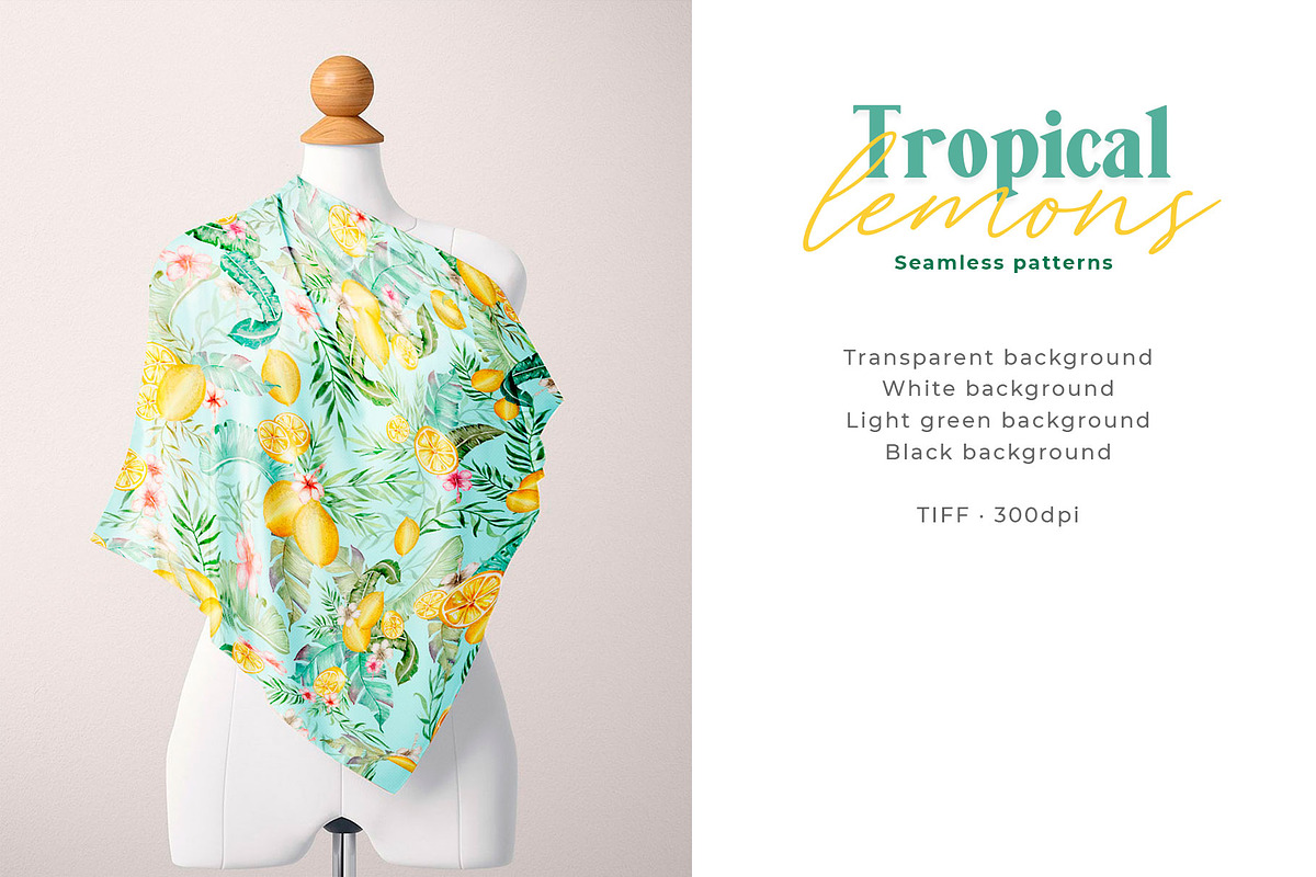 Tropical lemons pattern, a Pattern Graphic by Laura Camoe (Photo 6 of 6)
