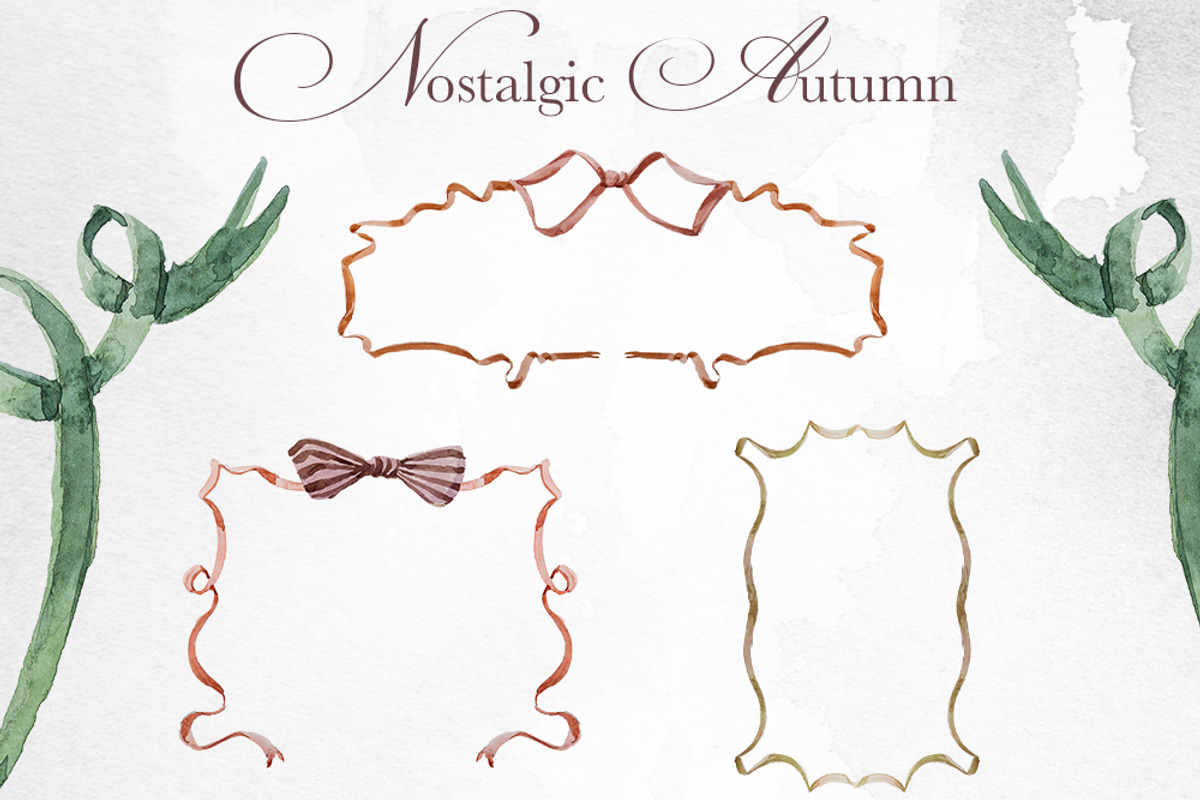 Hand Painted Nostalgic Autumn Set, a Decorative Illustration by ArtCreationsDesign (Photo 17 of 17)