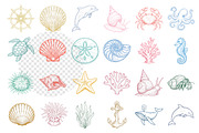 Summer Coastal Hand Drawn Line Art, an Illustration by Dream Creation (Thumbnail 3 of 4)