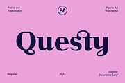 Questy Elegant Decorative Serif, a Serif Font by Patria Ari (P4tcreativa) (Thumbnail 1 of 9)