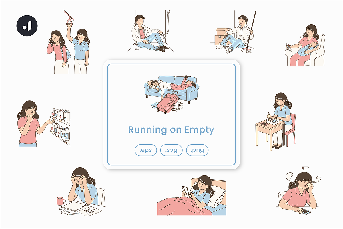 Running on Empty Illustration, an Object Graphic by Jump Studio (Photo 1 of 12)