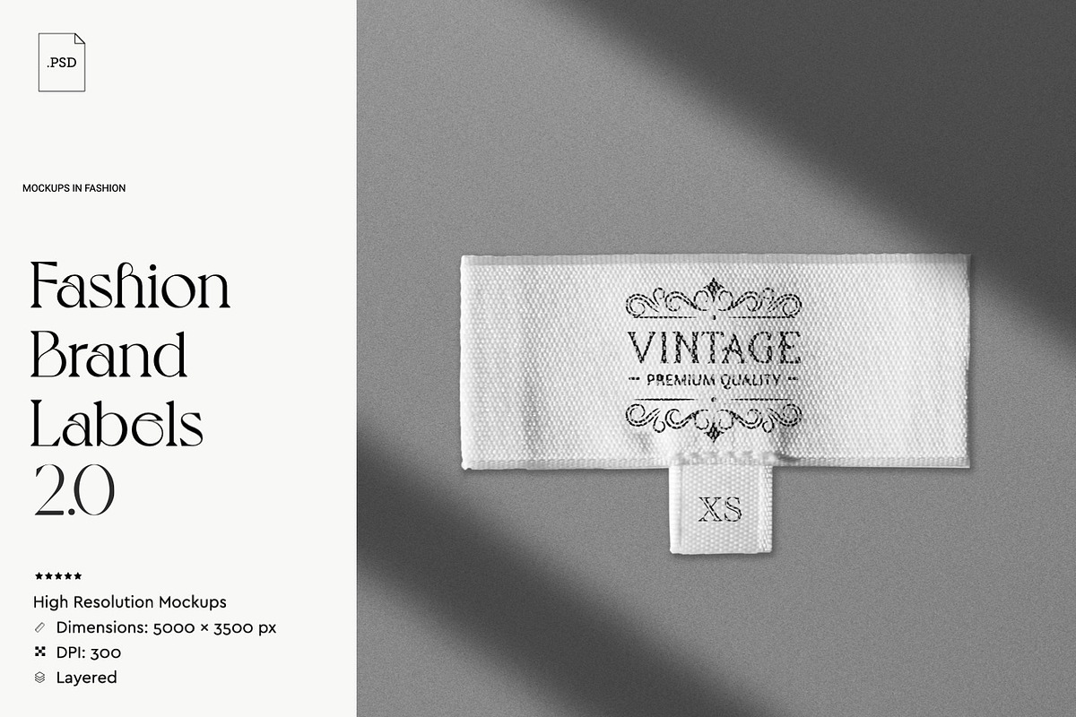 Editable Fashion Label Template, an Apparel Mockup by ReAffirm (Photo 1 of 5)