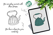 Kettles Stamp Brushes| for Procreate, a Brush Add-On by Wander Designs (Thumbnail 3 of 5)