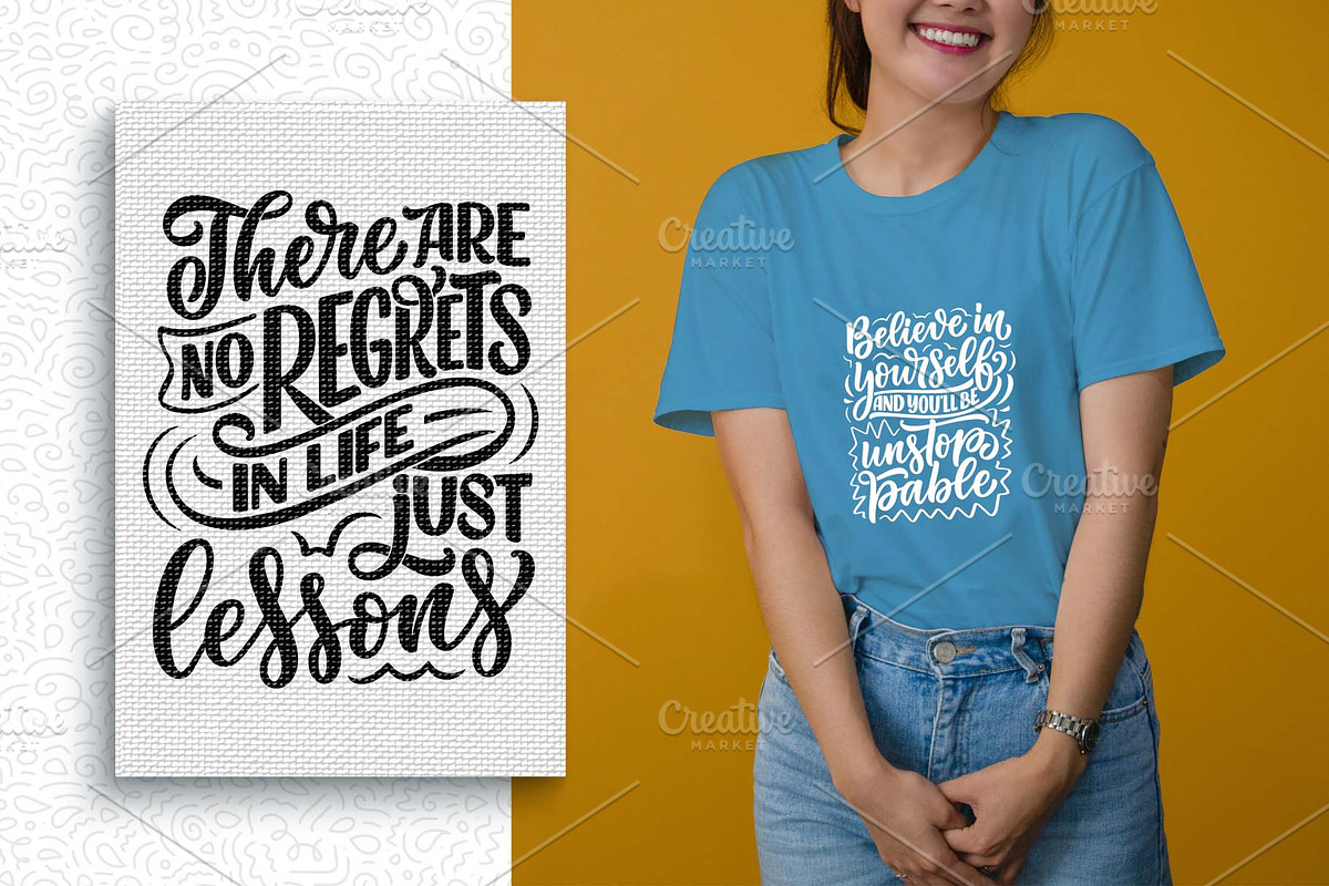 Motivation Lettering Quotes, a Decorative Illustration by Artlana (Photo 3 of 9)