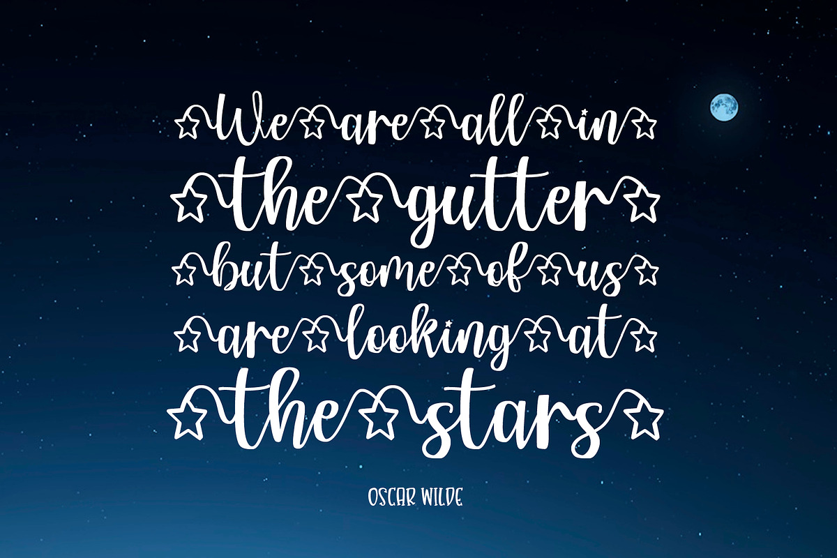 My Star - a font written in the stars preview 7