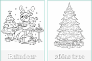 Winter Holidays Xmas Coloring Pages, a Seasonal Illustration by Nuvame Arts & Designs (Thumbnail 14 of 19)