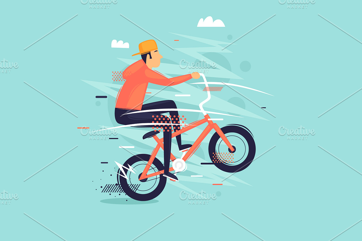 Mountain bike. Bmx. Electric bike., a Healthcare Illustration by Podis (Photo 3 of 4)