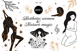 Aesthetic women & Nature magic