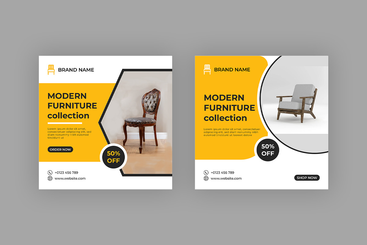 Modern Furniture Social Media Design, a Social Media Template by Lakhan1998 (Photo 2 of 3)