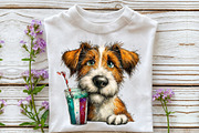 Whimsical Funny Patriotic Dog Clipar, an Illustration by OK Design (Thumbnail 5 of 6)